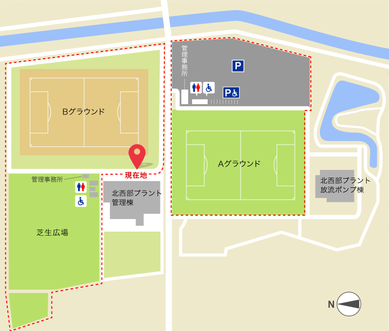 岐阜市北西部公園　園内MAP